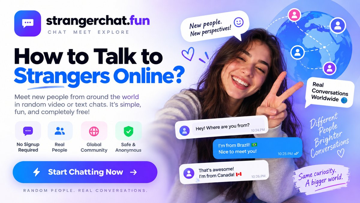 Woman smiling on a video call while chatting with strangers from around the world on StrangerChat